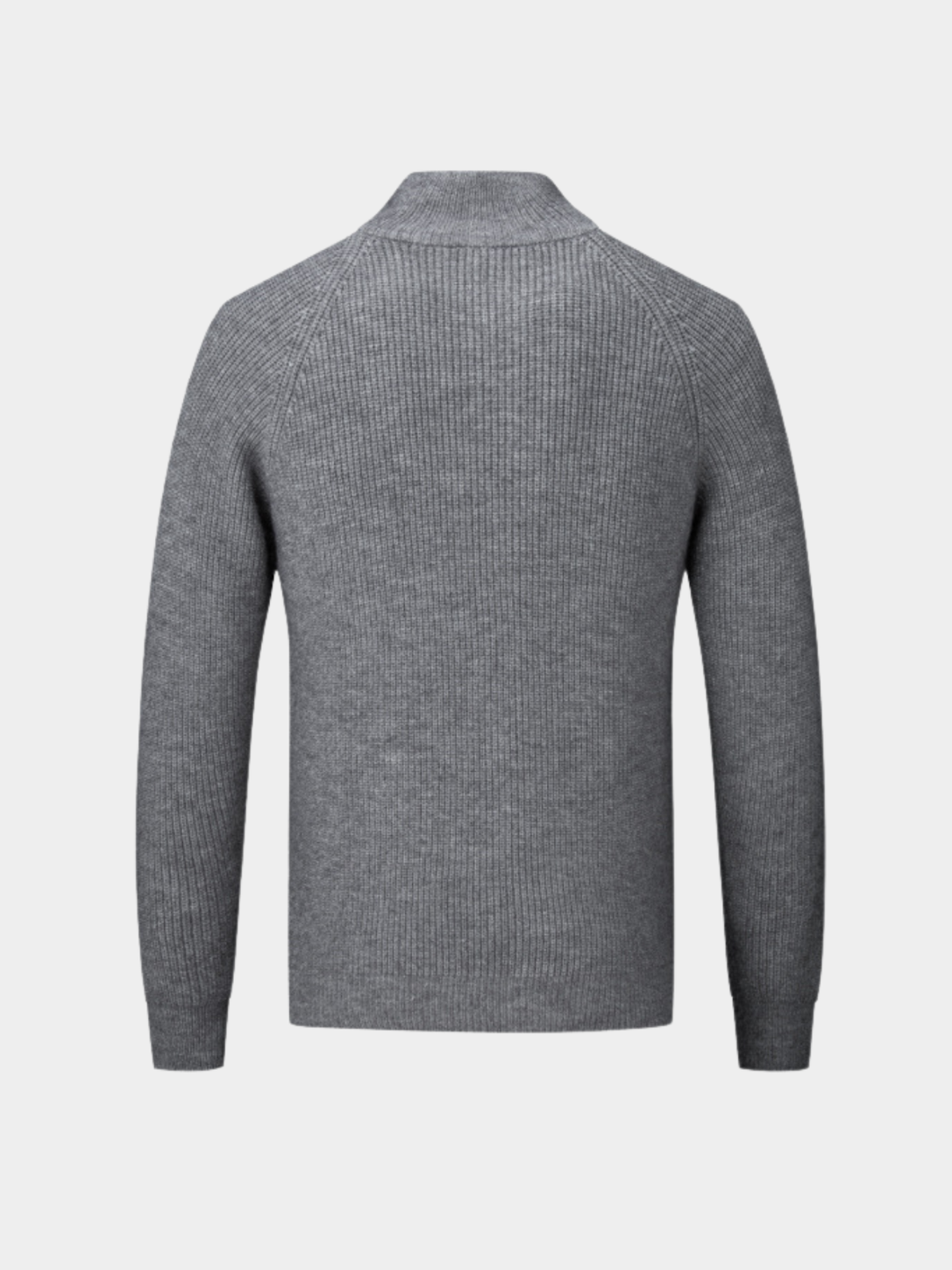 Cardigan homme en tricot avec col montant et fermeture éclair