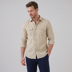 Herren Sommerhemd mit Knopfleiste
