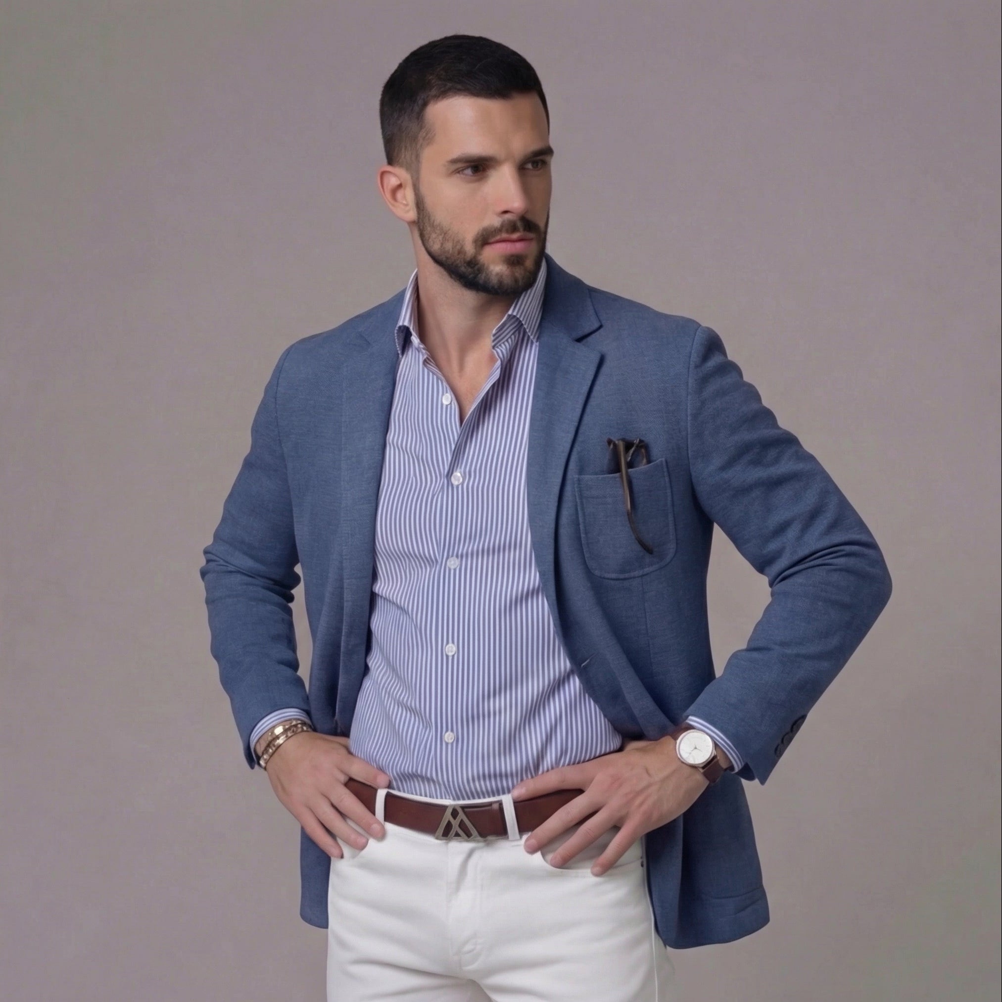 Lockerer Herren-Leinenblazer