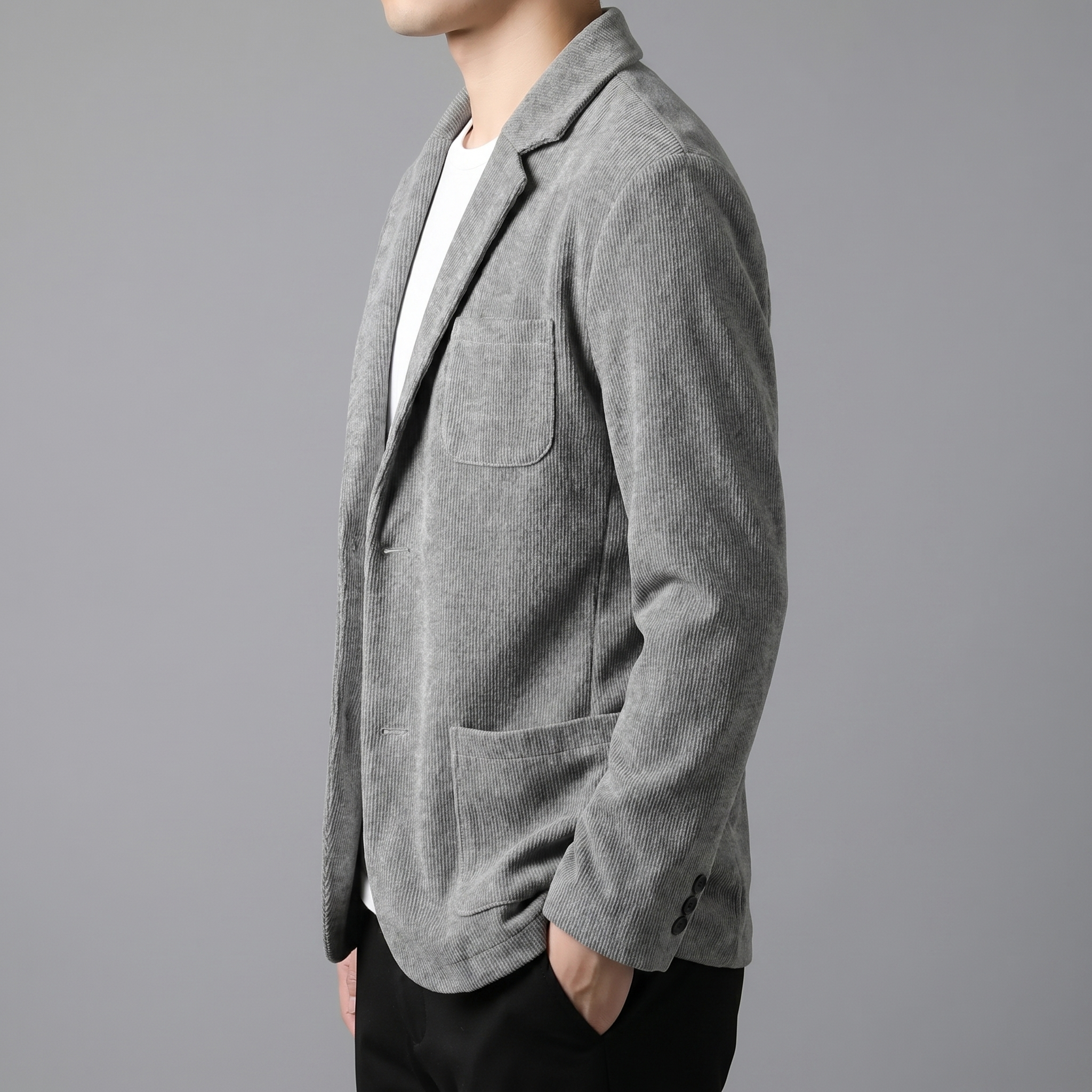 Herren-Jacke im Casual-Stil mit Tailored-Fit-Schnitt