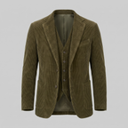 Herren-Blazer aus Cord mit passender Weste