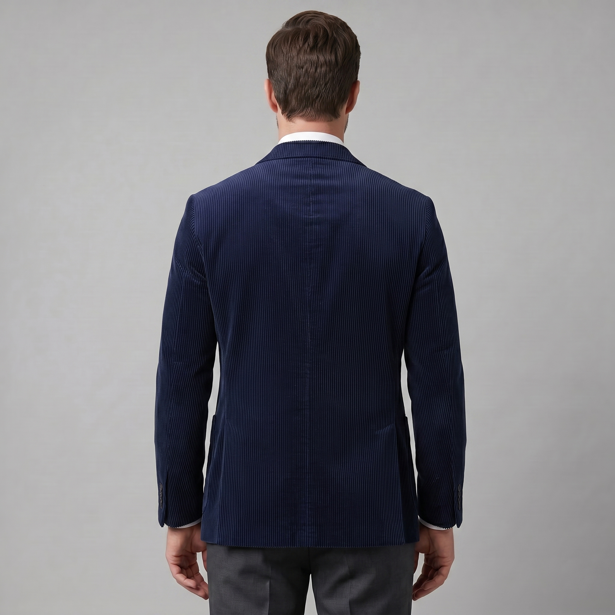 Herren-Blazer aus Cord mit passender Weste