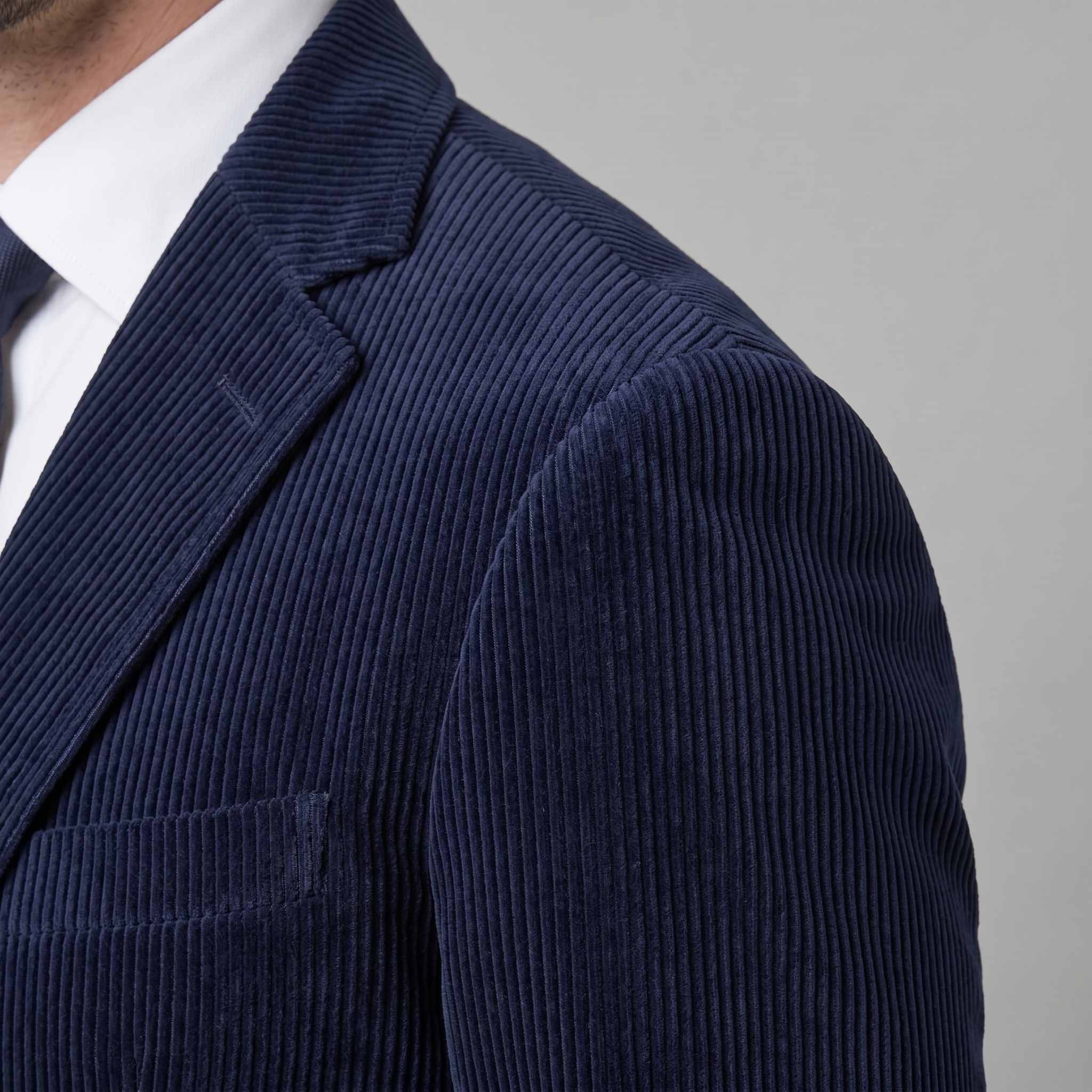Herren-Blazer aus Cord mit passender Weste
