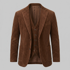 Herren-Blazer aus Cord mit passender Weste