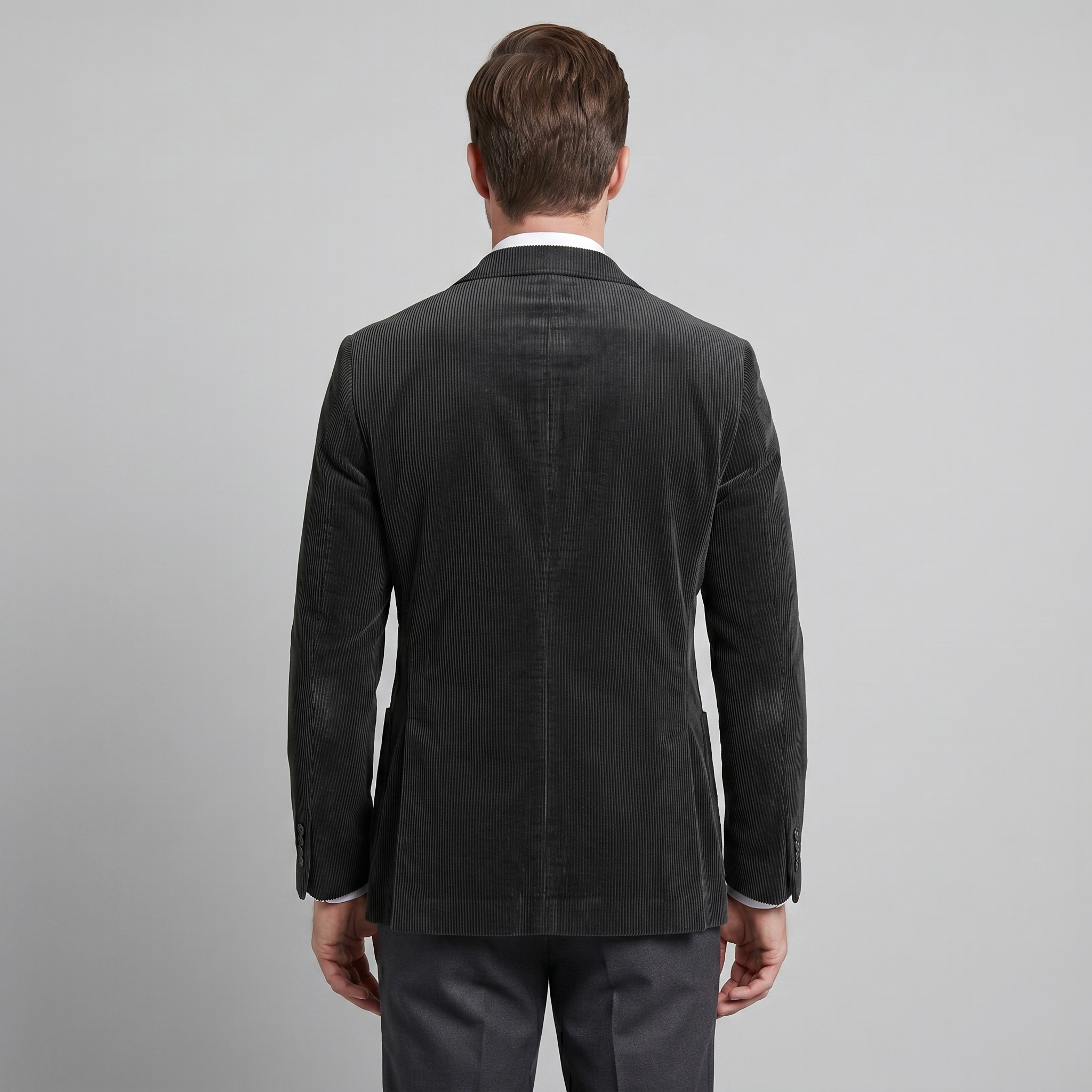 Herren-Blazer aus Cord mit passender Weste