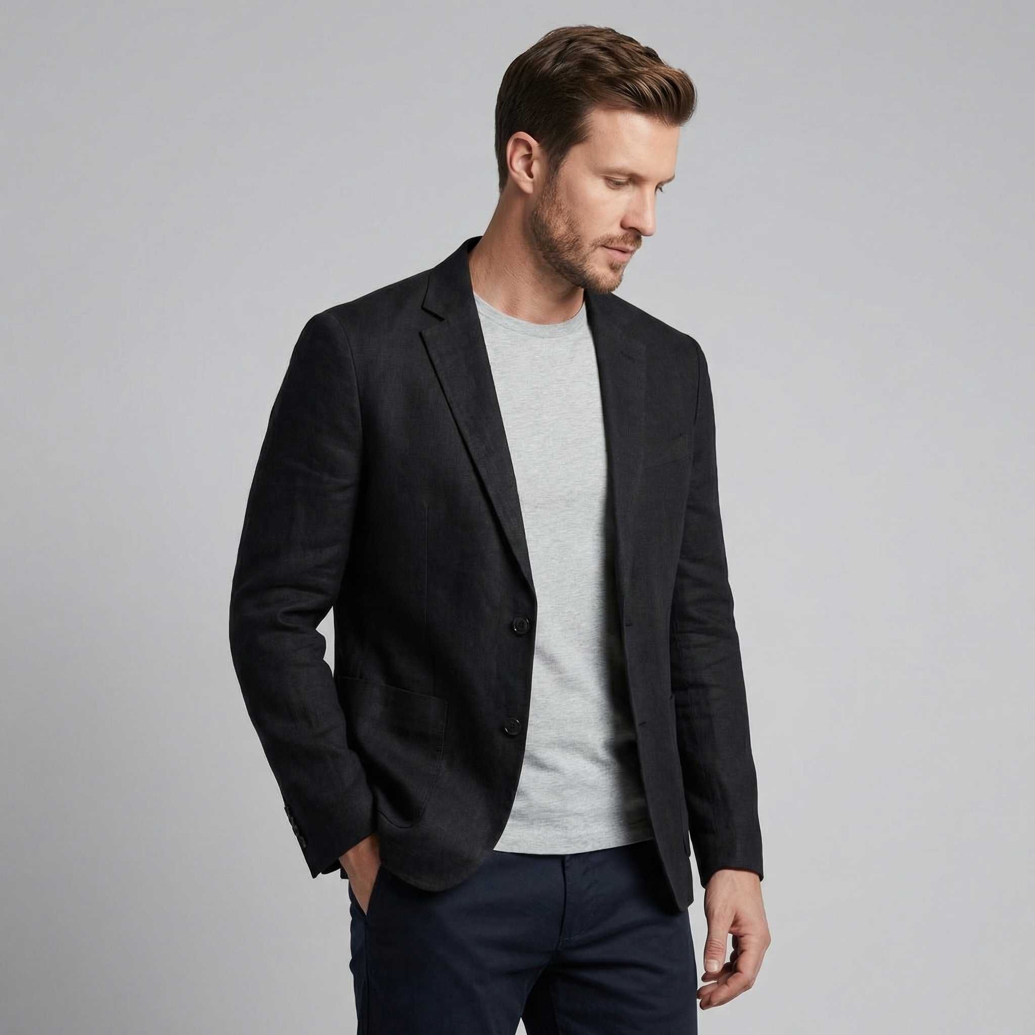 Eleganter Herrenblazer Herren-Leinenblazer