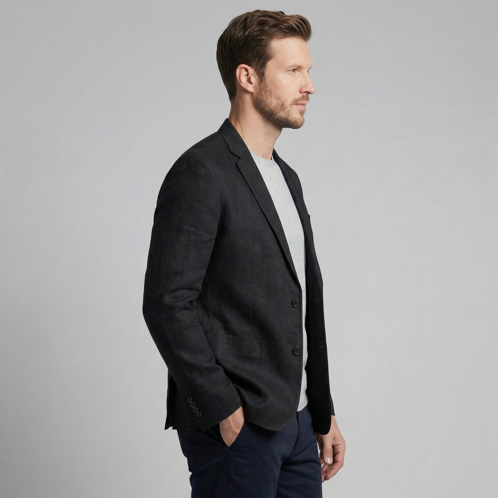 Eleganter Herrenblazer Herren-Leinenblazer