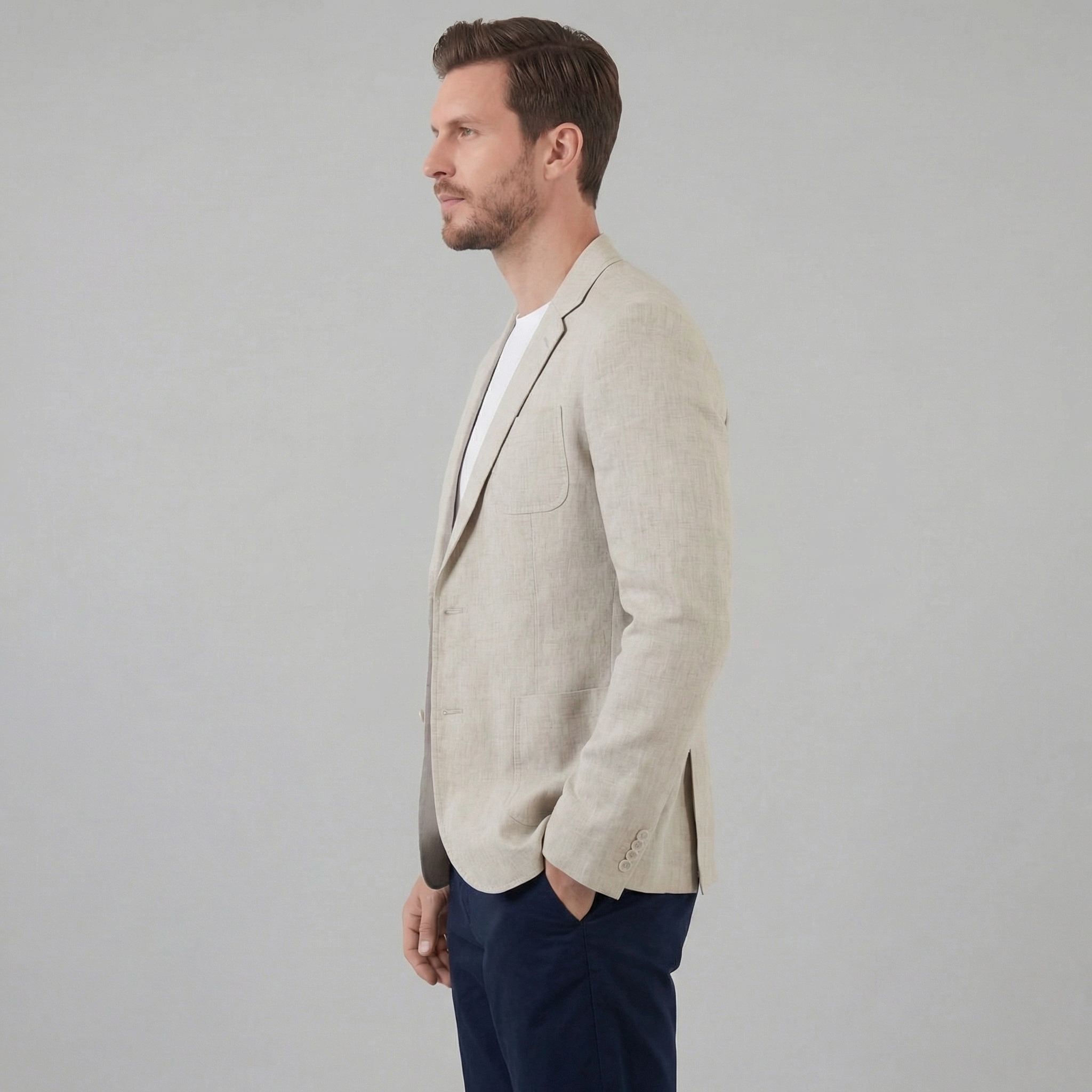 Eleganter Herrenblazer Herren-Leinenblazer