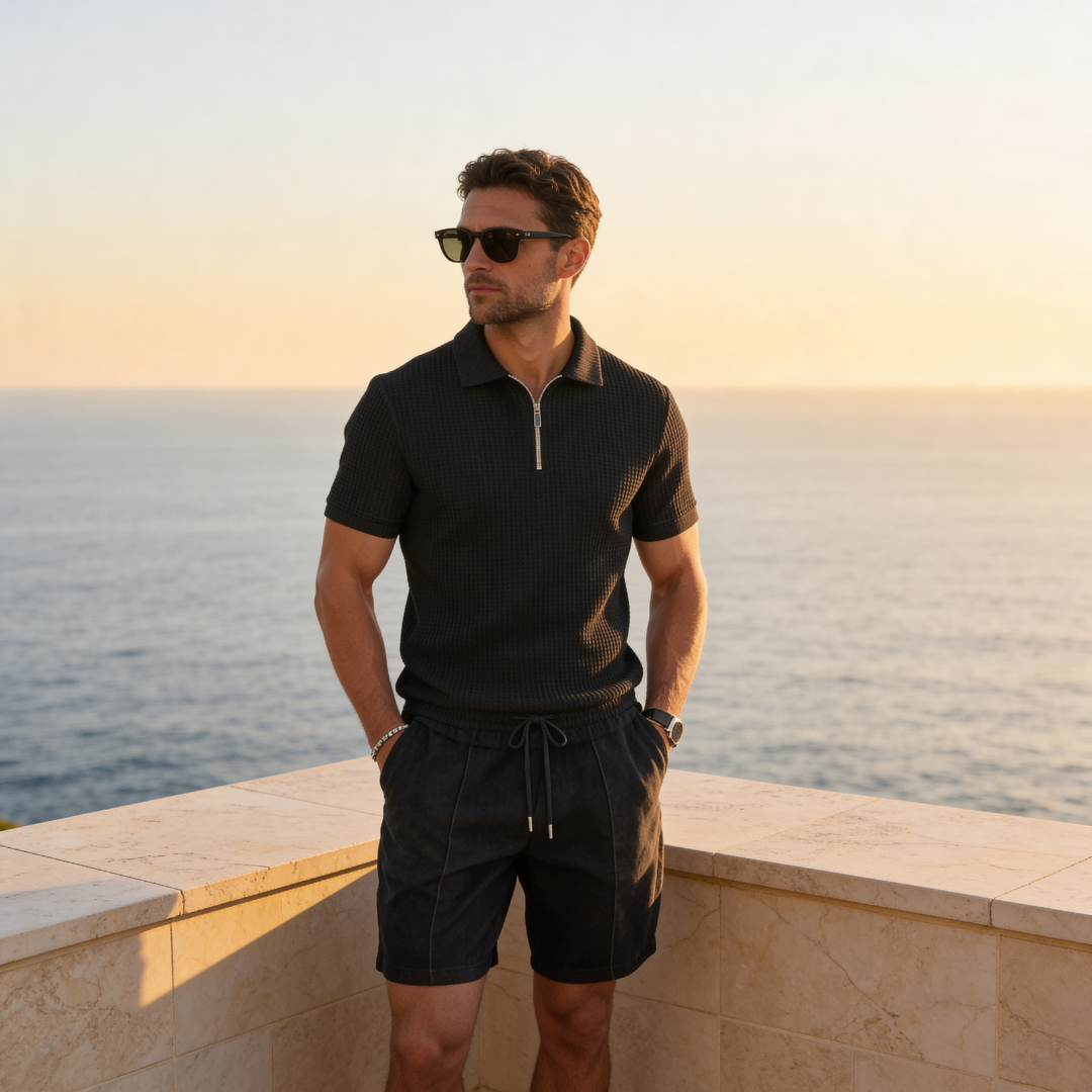 Herren Sommer-Set mit Poloshirt & Shorts