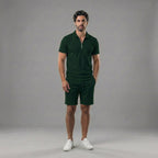 Casual Herren Poloshirt & Shorts Set