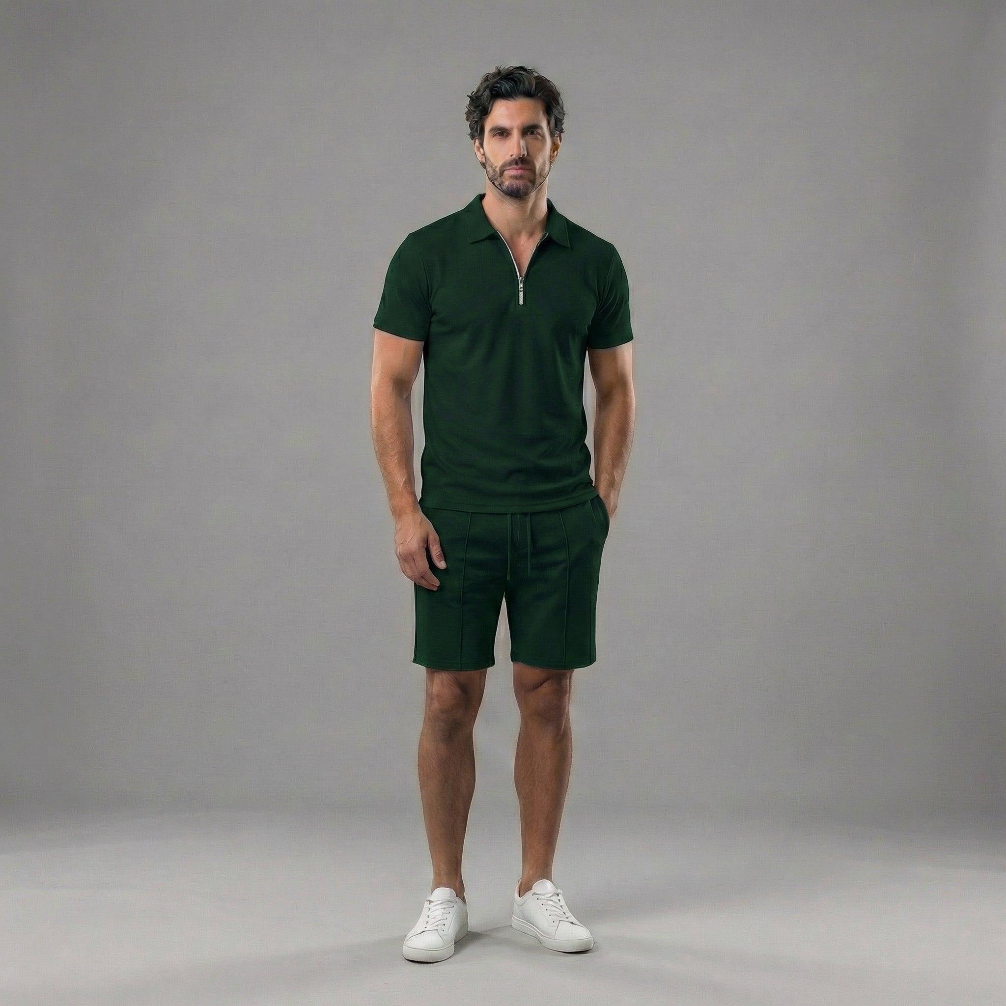 Casual Herren Poloshirt & Shorts Set