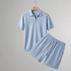 Casual Herren Poloshirt & Shorts Set