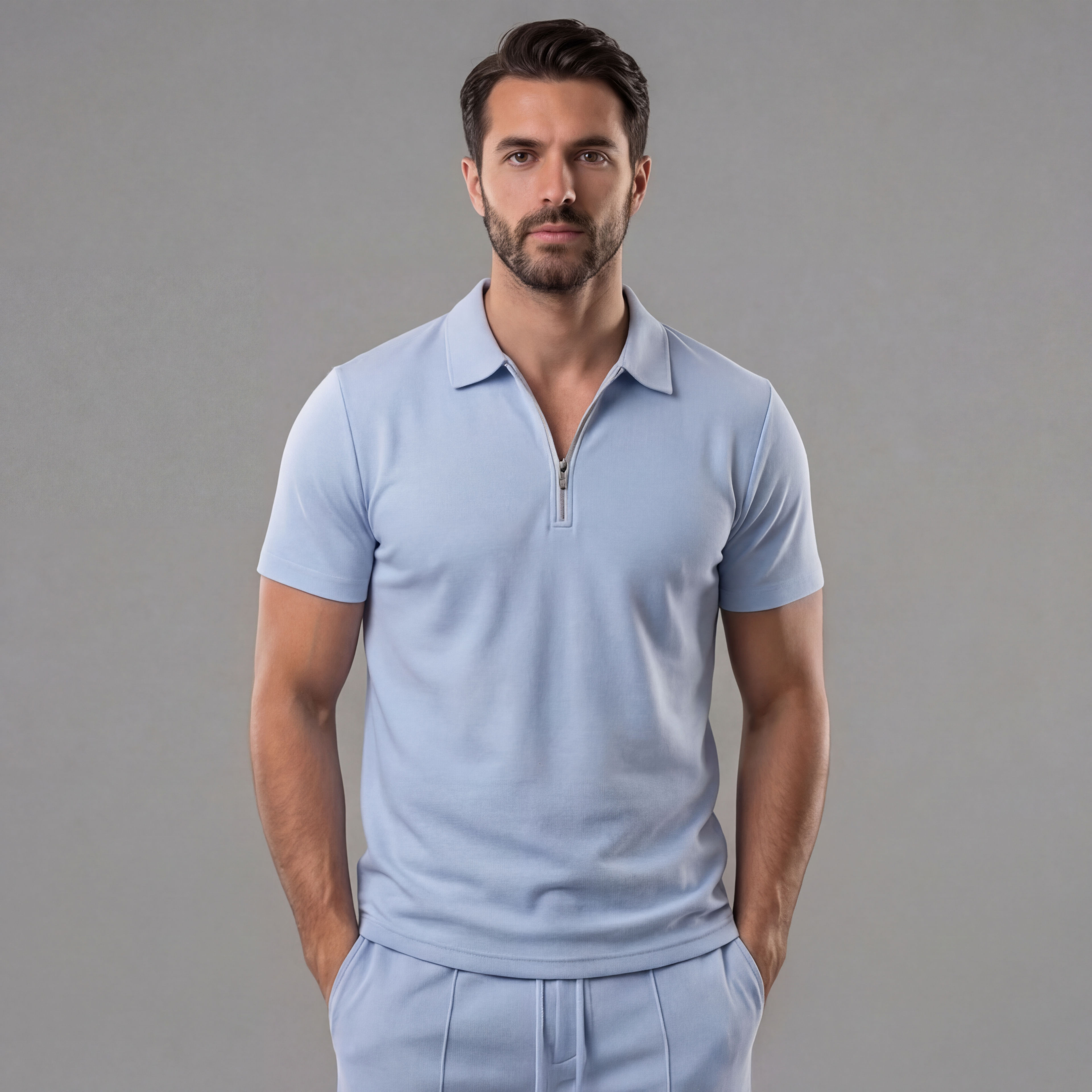 Casual Herren Poloshirt & Shorts Set