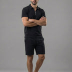 Casual Herren Poloshirt & Shorts Set
