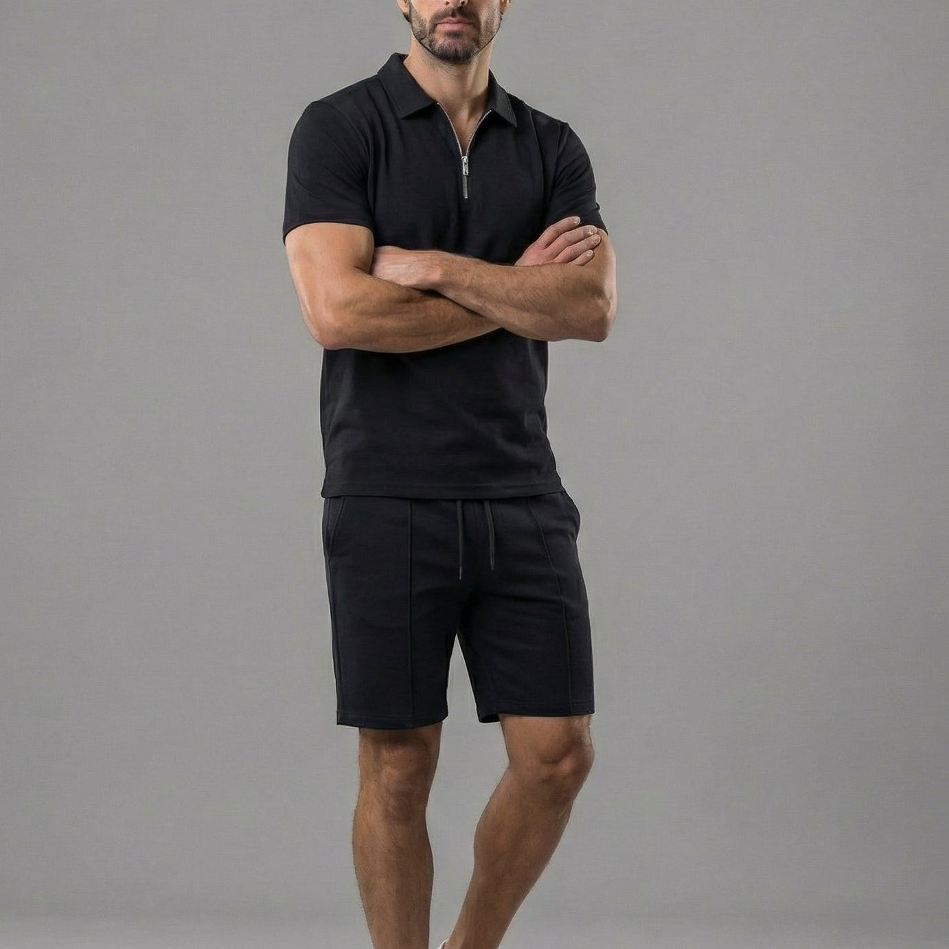 Casual Herren Poloshirt & Shorts Set