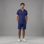 Casual Herren Poloshirt & Shorts Set