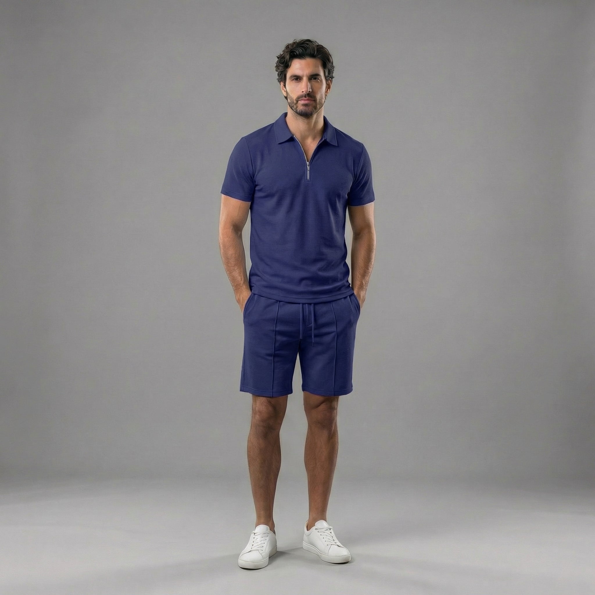 Casual Herren Poloshirt & Shorts Set