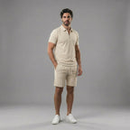 Casual Herren Poloshirt & Shorts Set