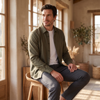Lässiges Herbst-Overshirt aus Viskose für Herren