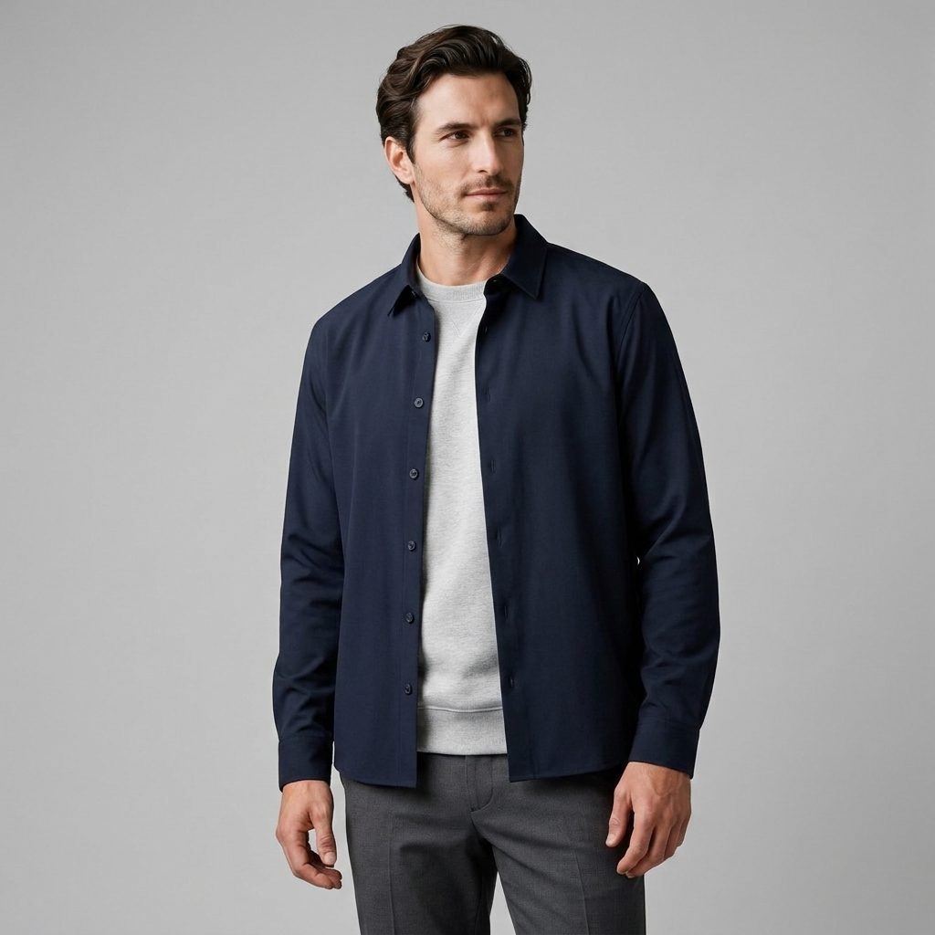 Men's Relaxed Viscose Autumn Overshirt