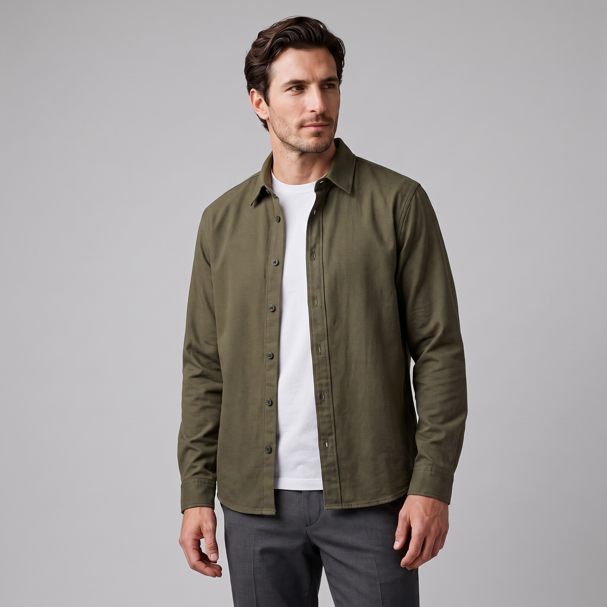 Lässiges Herbst-Overshirt aus Viskose für Herren