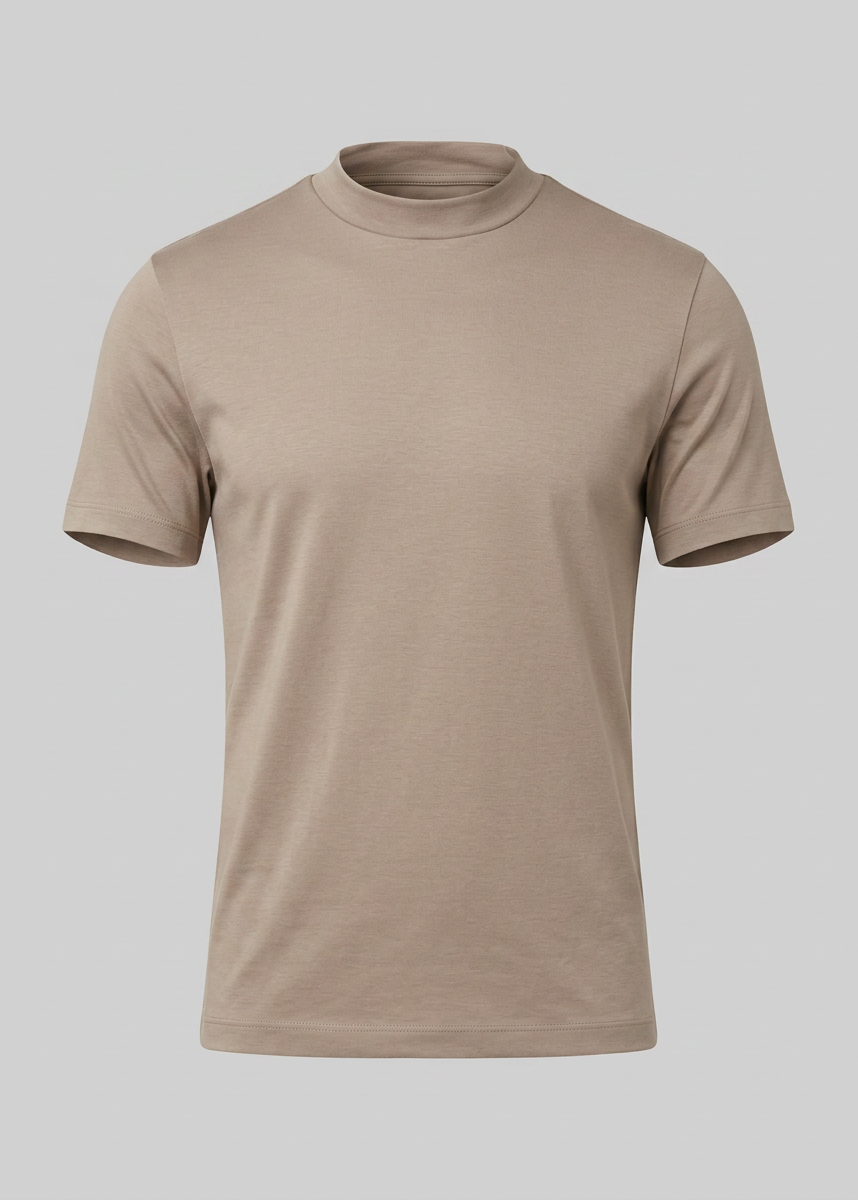 Glänzendes T-Shirt mit Rundhalsausschnitt für Herren