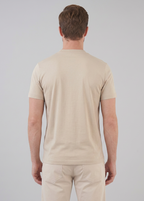 Glänzendes T-Shirt mit Rundhalsausschnitt für Herren