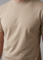 Glänzendes T-Shirt mit Rundhalsausschnitt für Herren