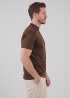 Glänzendes T-Shirt mit Rundhalsausschnitt für Herren