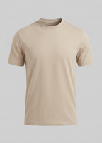 Glänzendes T-Shirt mit Rundhalsausschnitt für Herren