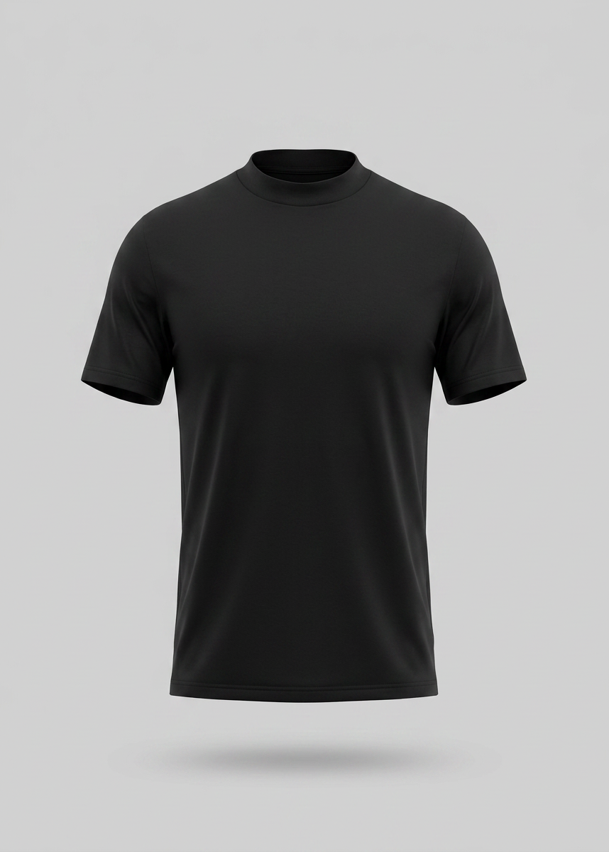 Glänzendes T-Shirt mit Rundhalsausschnitt für Herren