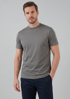 Glänzendes T-Shirt mit Rundhalsausschnitt für Herren