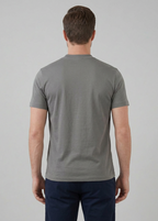 Glänzendes T-Shirt mit Rundhalsausschnitt für Herren