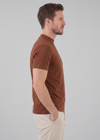 Glänzendes T-Shirt mit Rundhalsausschnitt für Herren