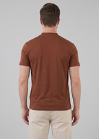 Glänzendes T-Shirt mit Rundhalsausschnitt für Herren