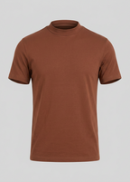 Glänzendes T-Shirt mit Rundhalsausschnitt für Herren