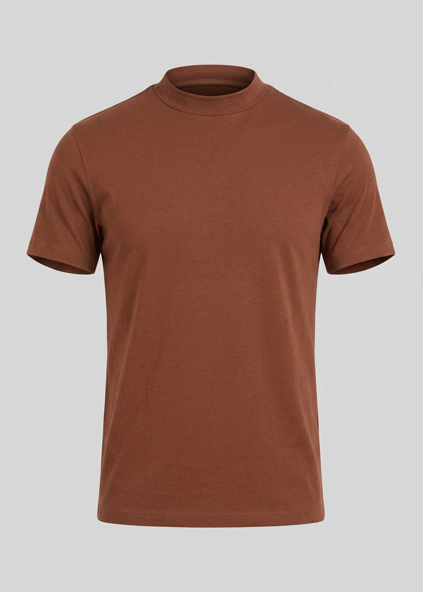 Glänzendes T-Shirt mit Rundhalsausschnitt für Herren