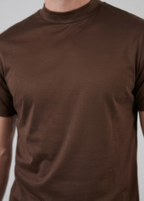 Glänzendes T-Shirt mit Rundhalsausschnitt für Herren