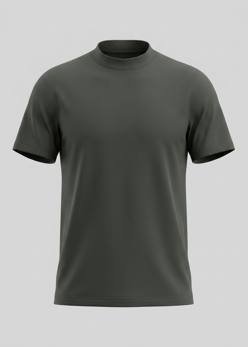 Glänzendes T-Shirt mit Rundhalsausschnitt für Herren