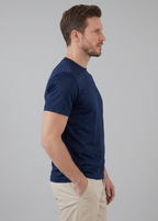Glänzendes T-Shirt mit Rundhalsausschnitt für Herren