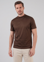 Glänzendes T-Shirt mit Rundhalsausschnitt für Herren