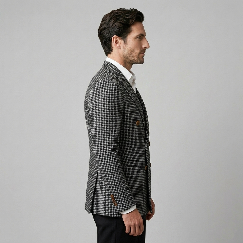 Slim-Fit-Blazer mit Zweireiher-Schliessung für Herren
