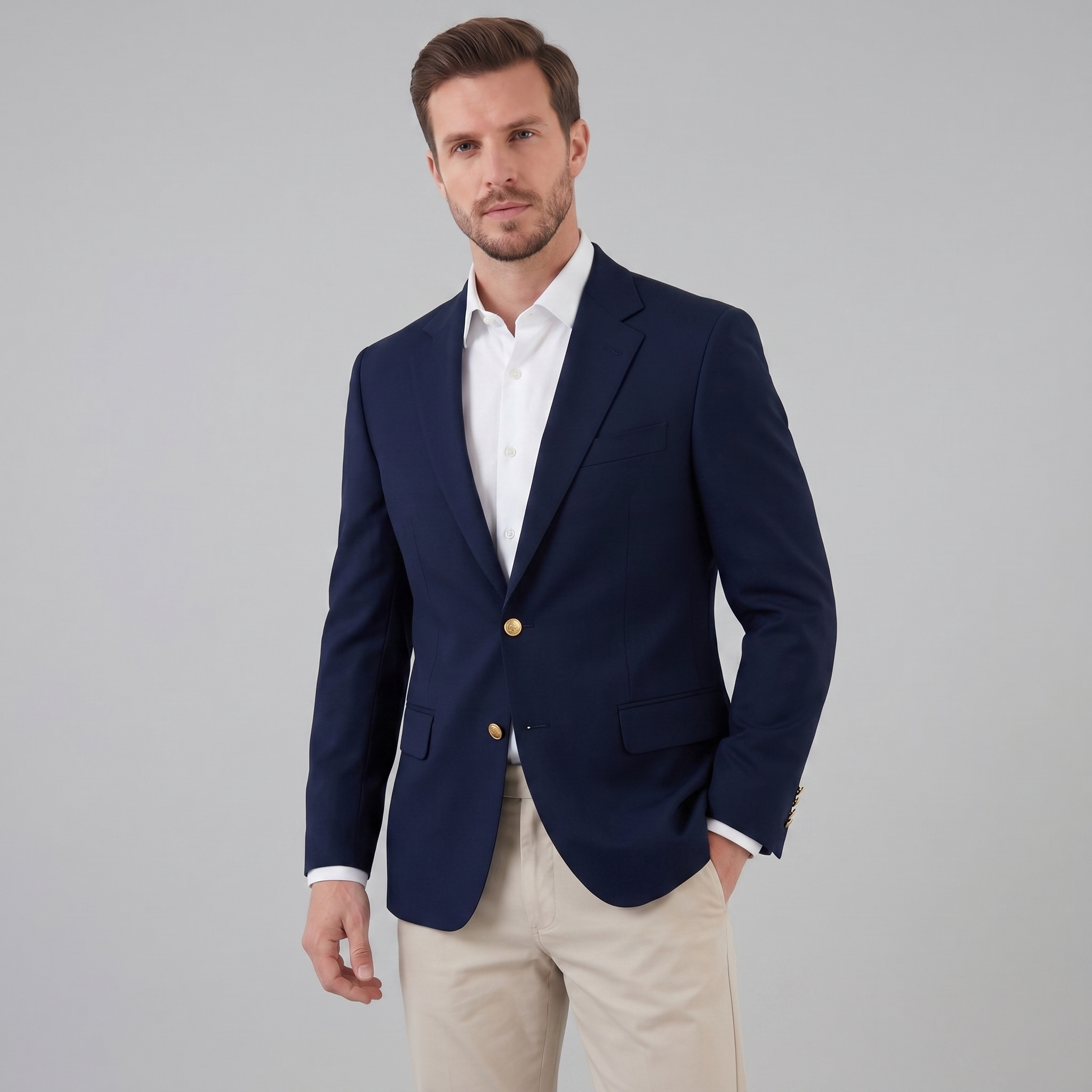 Massgeschneiderter marineblauer Blazer für Herren für festliche Anlässe
