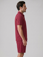 Set aus strukturiertem Polohemd und Shorts für Herren