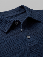 Set aus strukturiertem Polohemd und Shorts für Herren