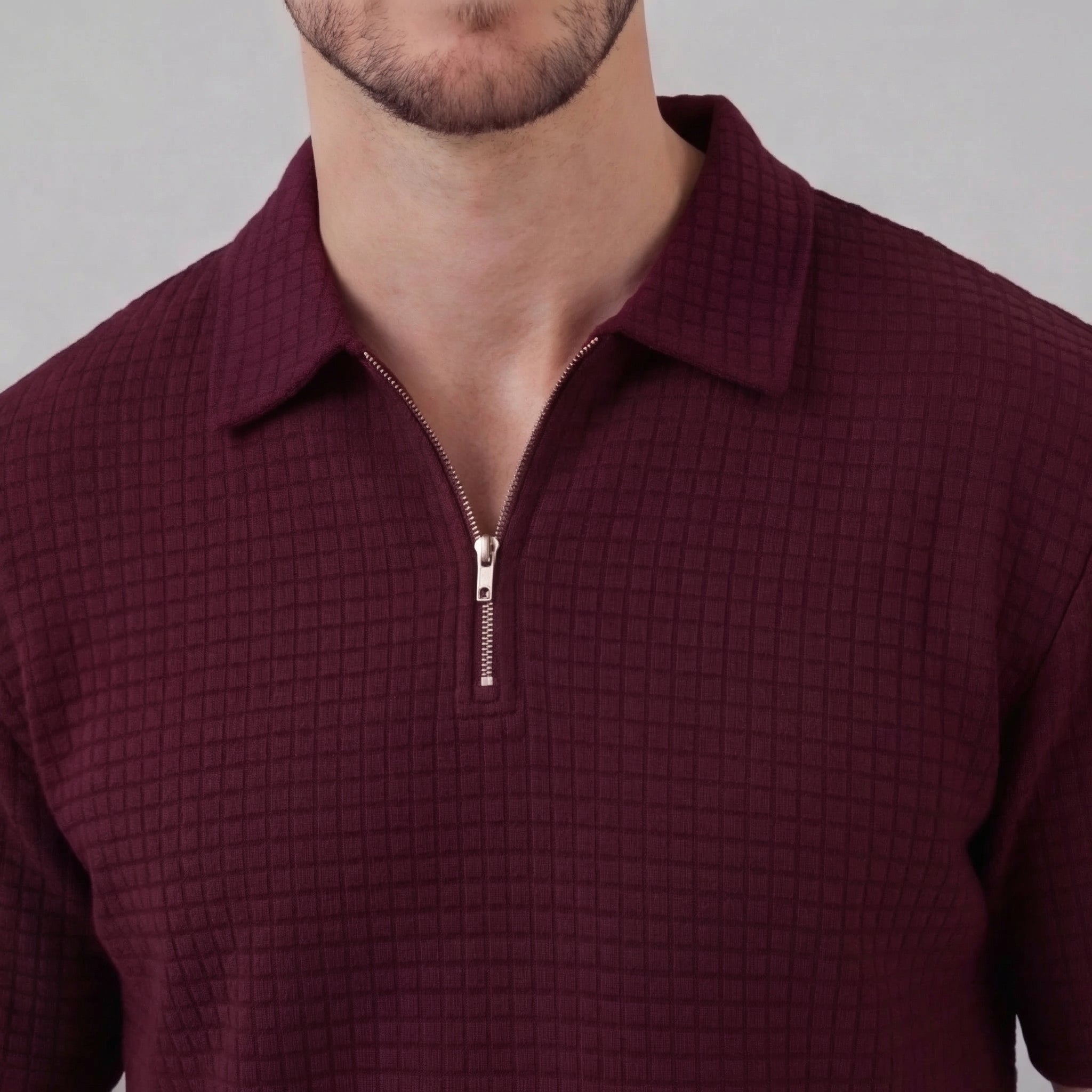 Herren Waffelstrick Sommer-Set mit T-Shirt & Shorts
