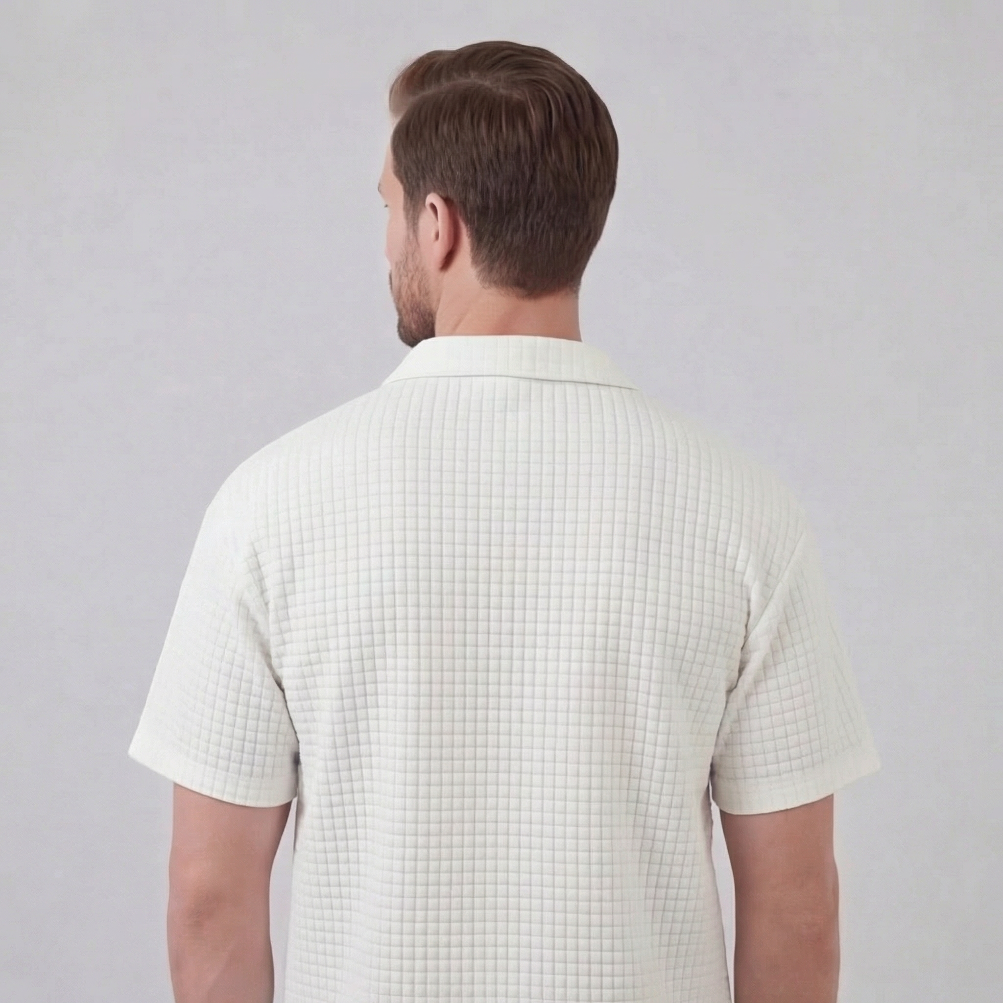 Herren Waffelstrick Sommer-Set mit T-Shirt & Shorts