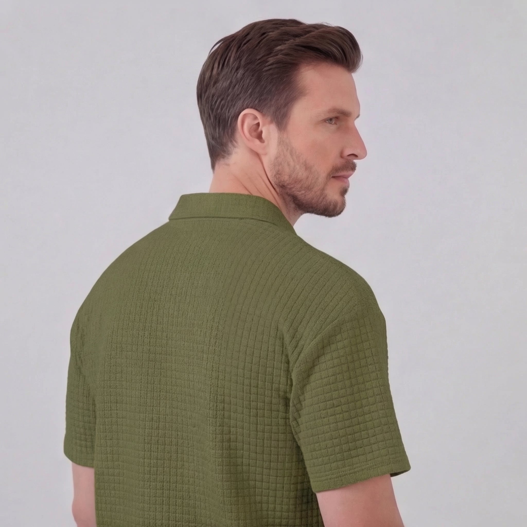 Herren Waffelstrick Sommer-Set mit T-Shirt & Shorts