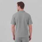 Herren Waffelstrick Sommer-Set mit T-Shirt & Shorts