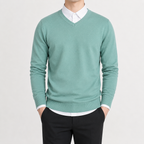 Herren Pullover mit V Ausschnitt Leicht und Klassisch